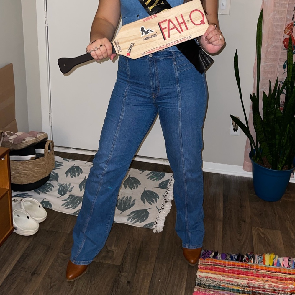High rise flair jeans